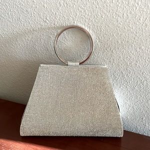Silver Sparkle trapeze  Bag